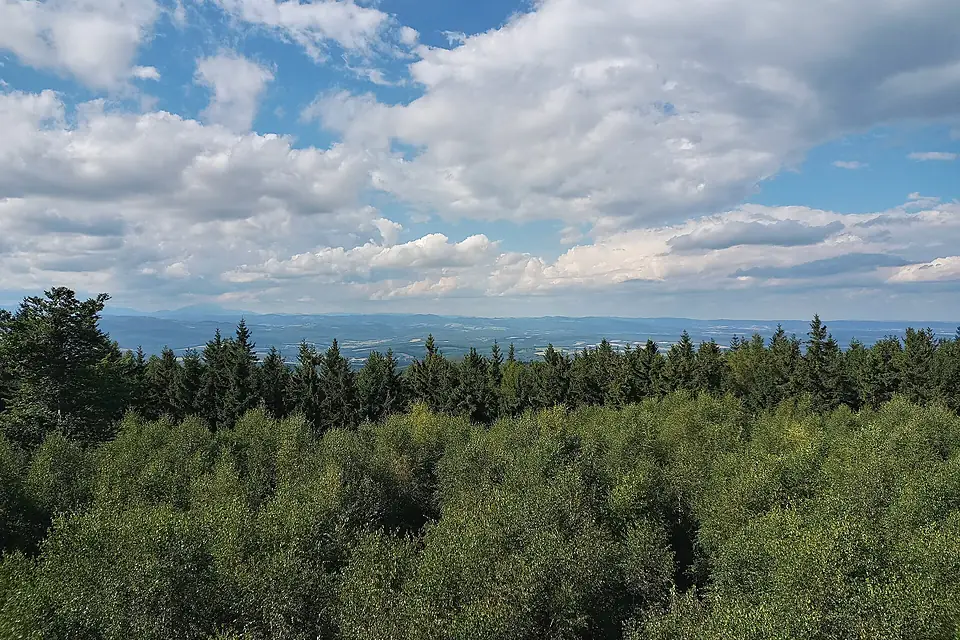 Ausblick Aussichtswarte Geschriebenstein 2
