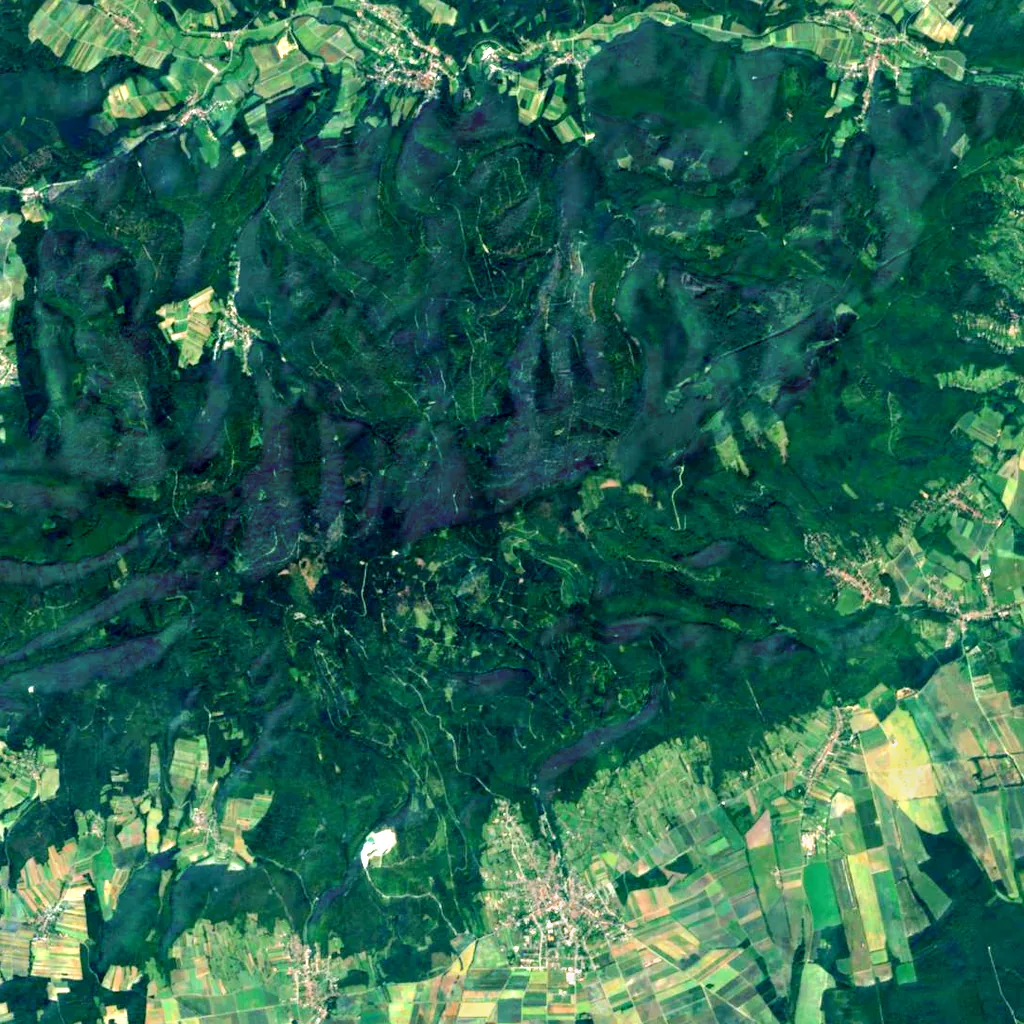 Geschriebenstein seen from above (Sentinel-2)