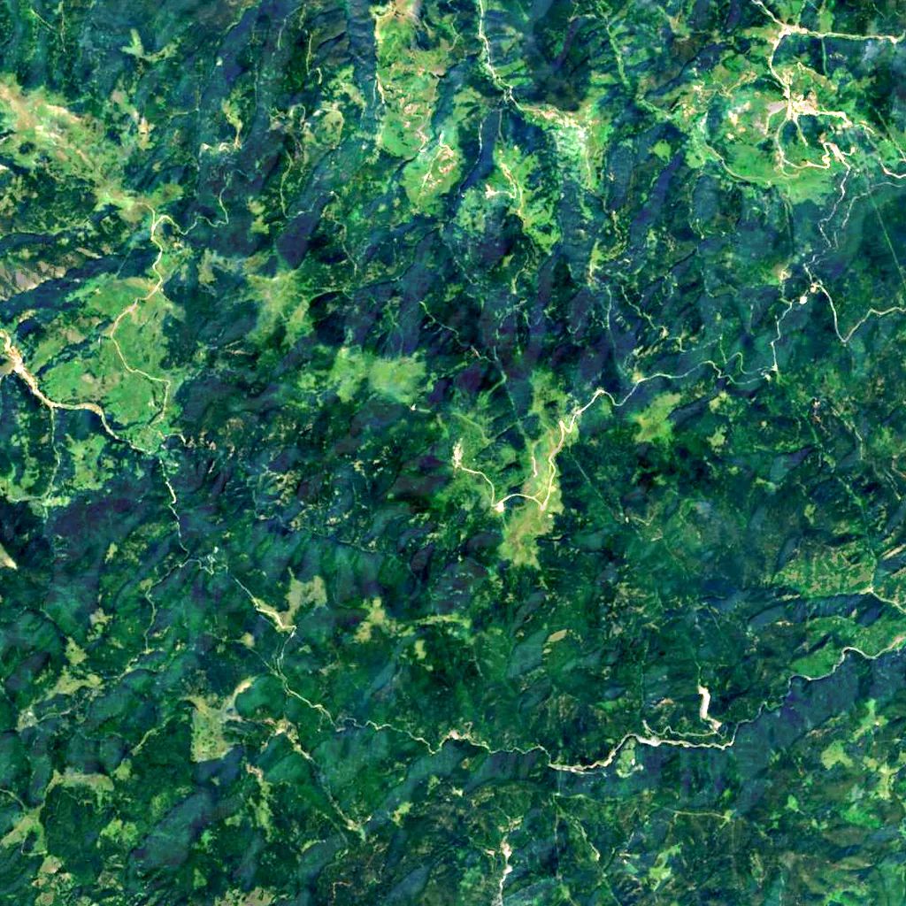 Golyam Perelik (peak) seen from above (Sentinel-2)