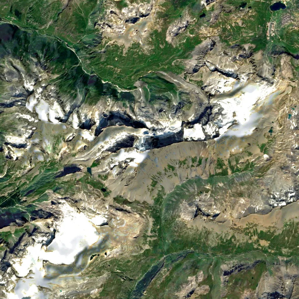 Grande Casse seen from above (Sentinel-2)