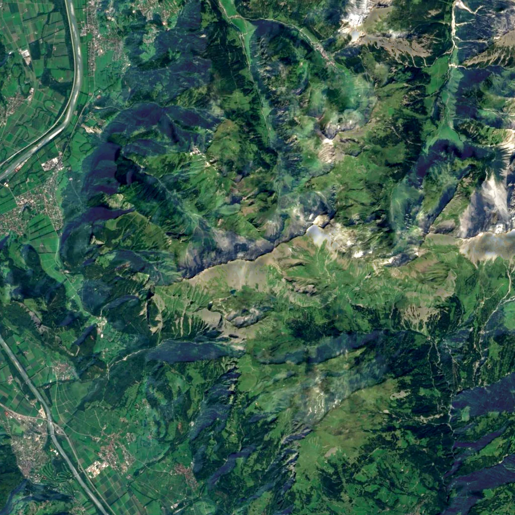 Grauspitz seen from above (Sentinel-2)