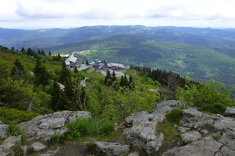 Blick auf die Arber Bergstation