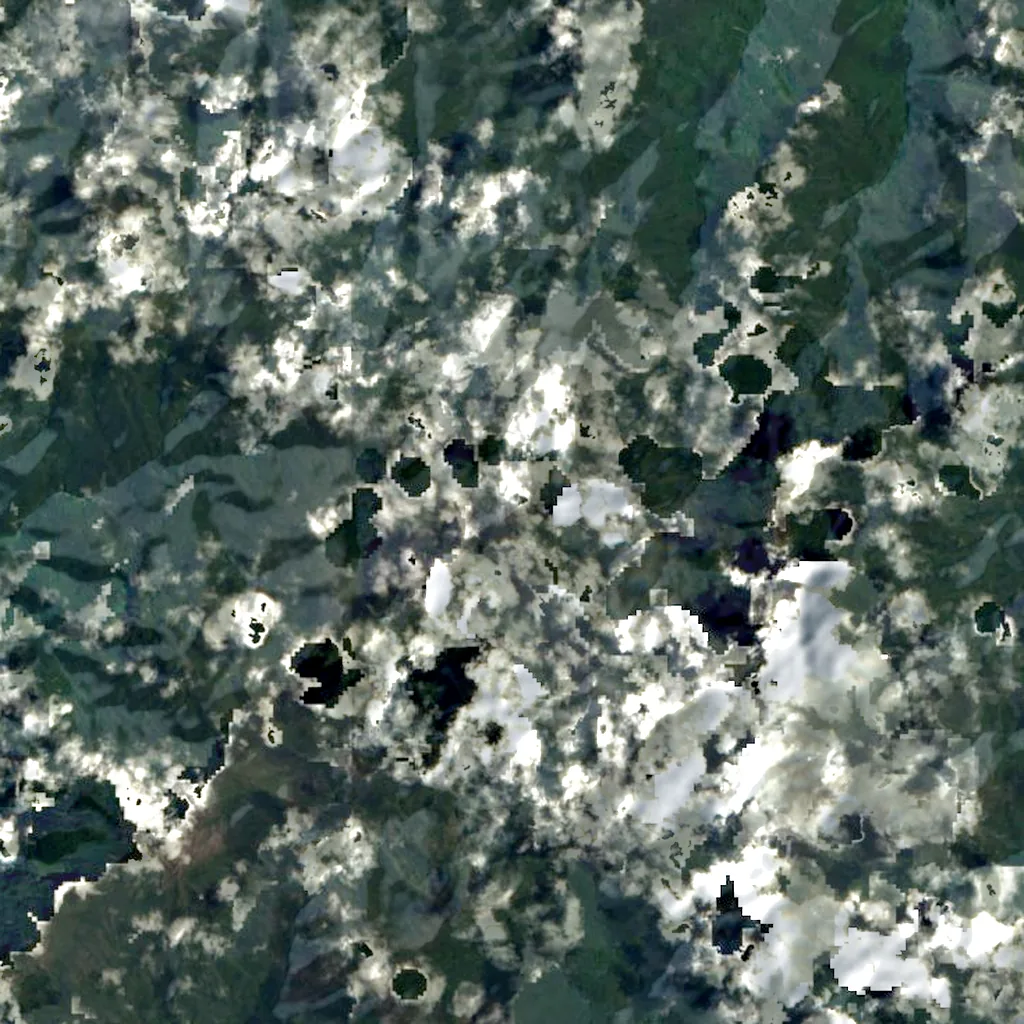 Gunung Leuser seen from above (Sentinel-2)