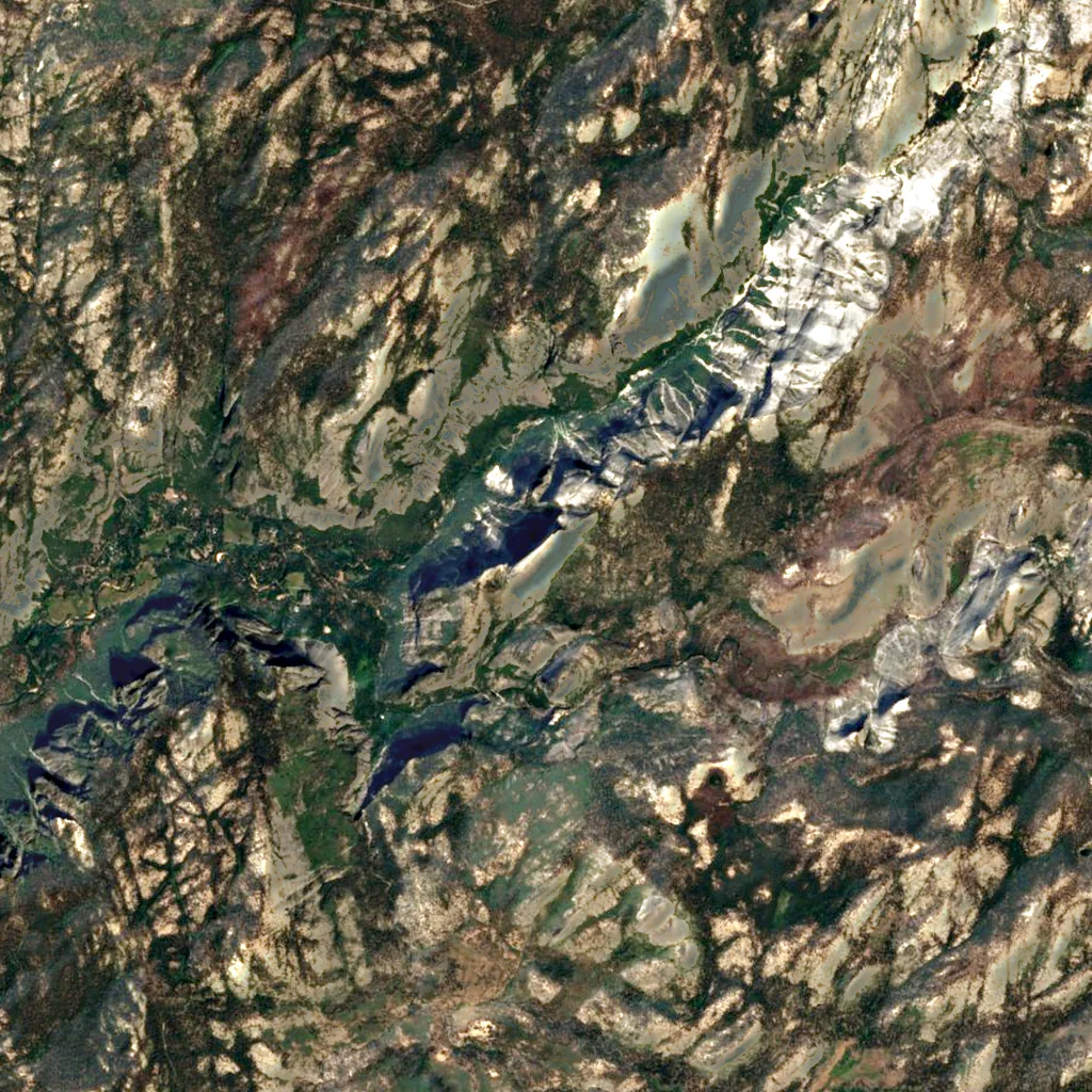 Half Dome seen from above (Sentinel-2)