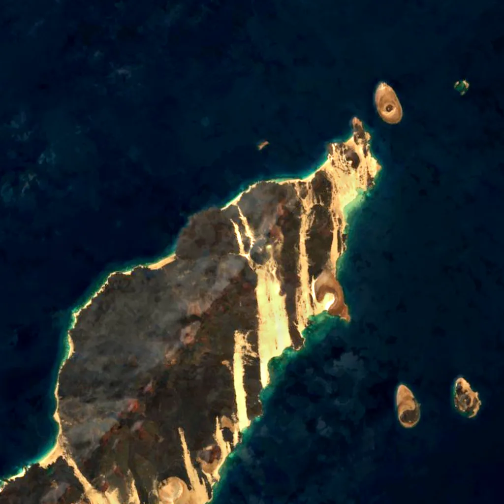 Hanish Islands seen from above (Sentinel-2)