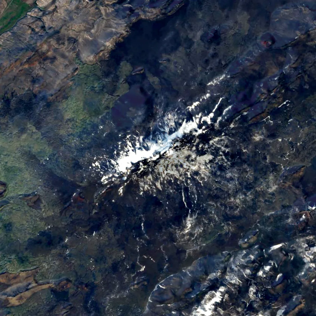 Hekla seen from above (Sentinel-2)