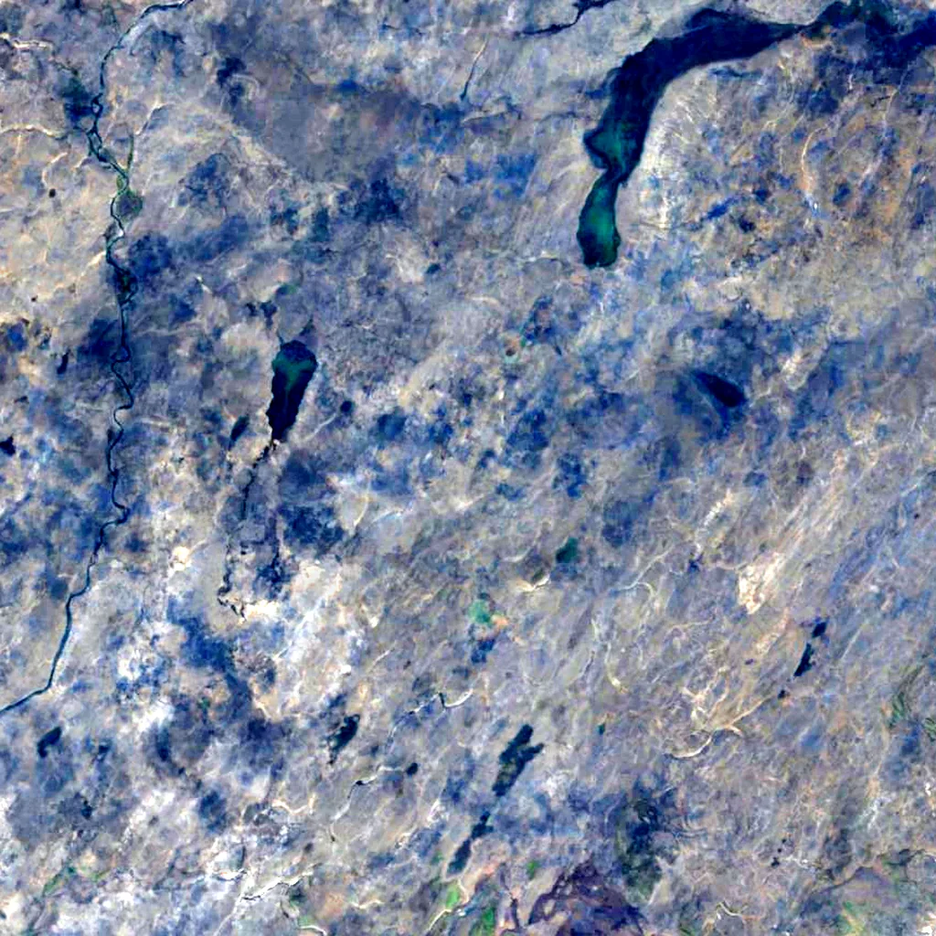 Highlands of Iceland seen from above (Sentinel-2)