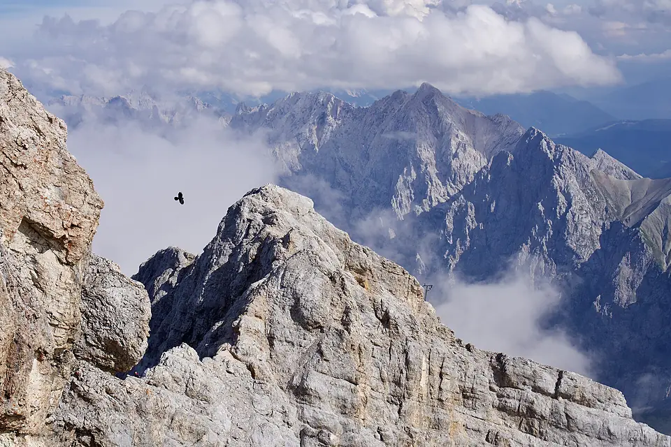 Blick in das Reintal vom Wettersteingebirge (Zugspitze) aus