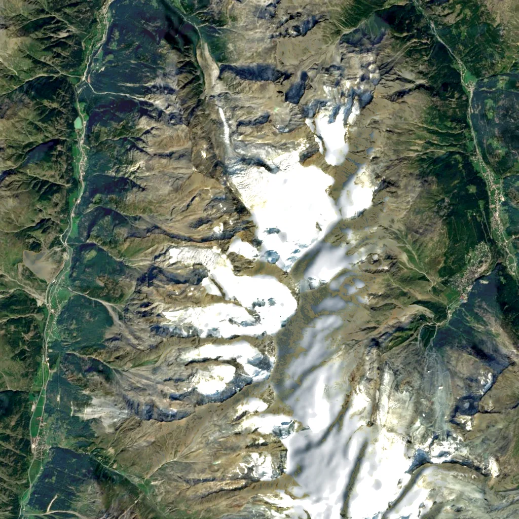 Hohberghorn seen from above (Sentinel-2)
