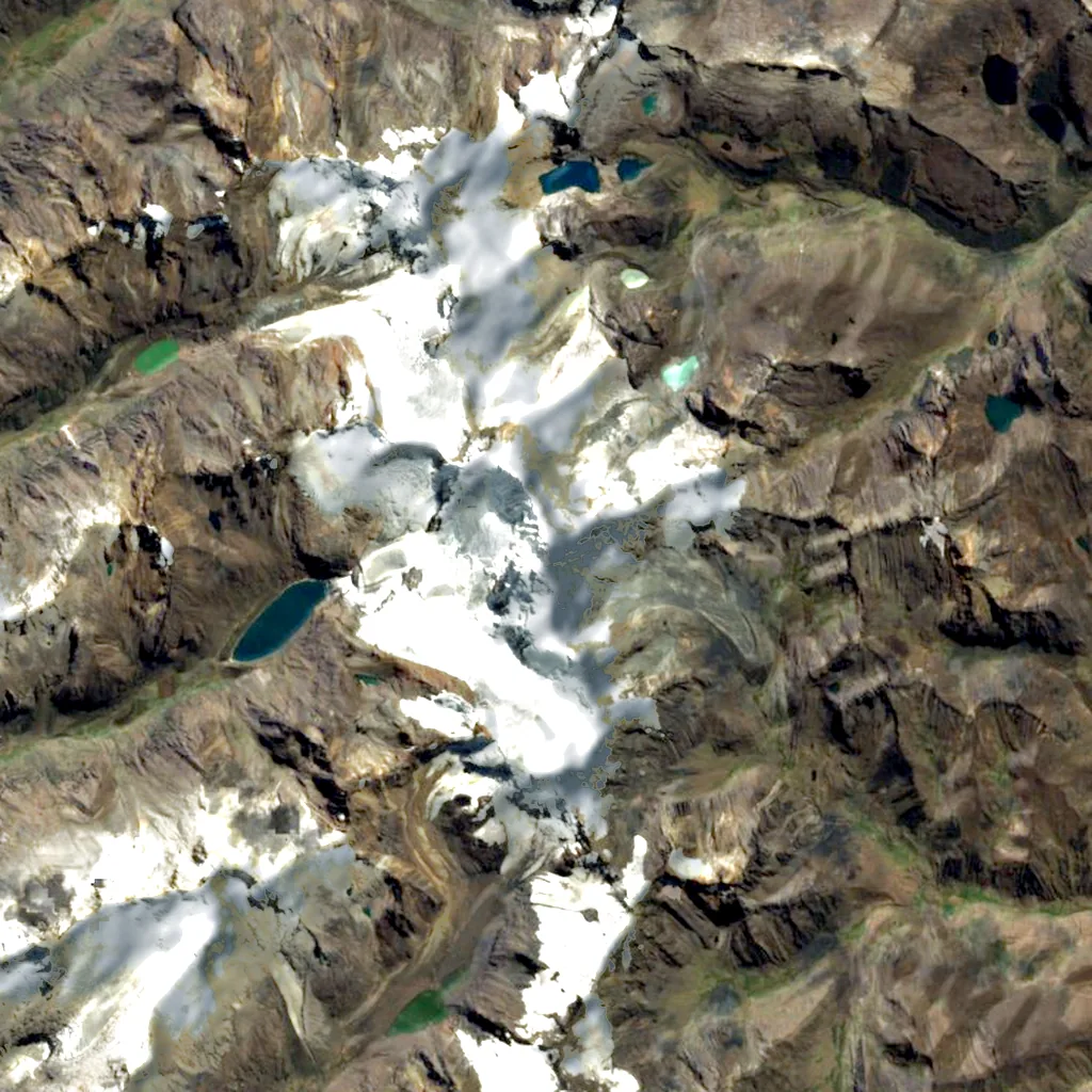 Huantsán seen from above (Sentinel-2)