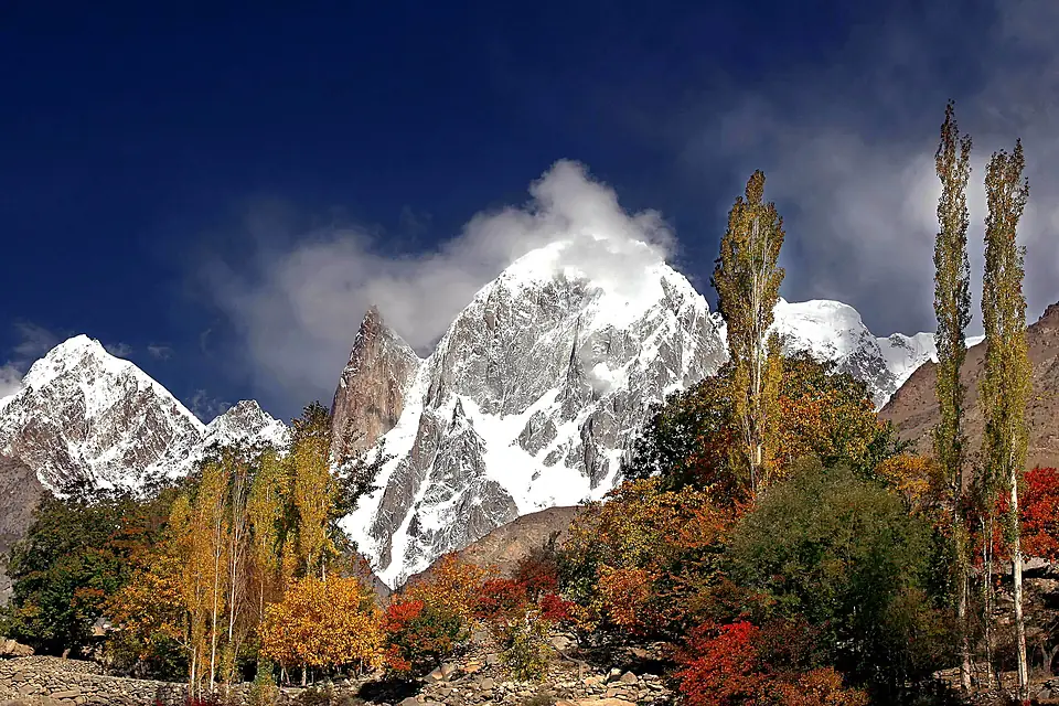 A panoramic view of Ultar Peak Karakoram Range Hunza