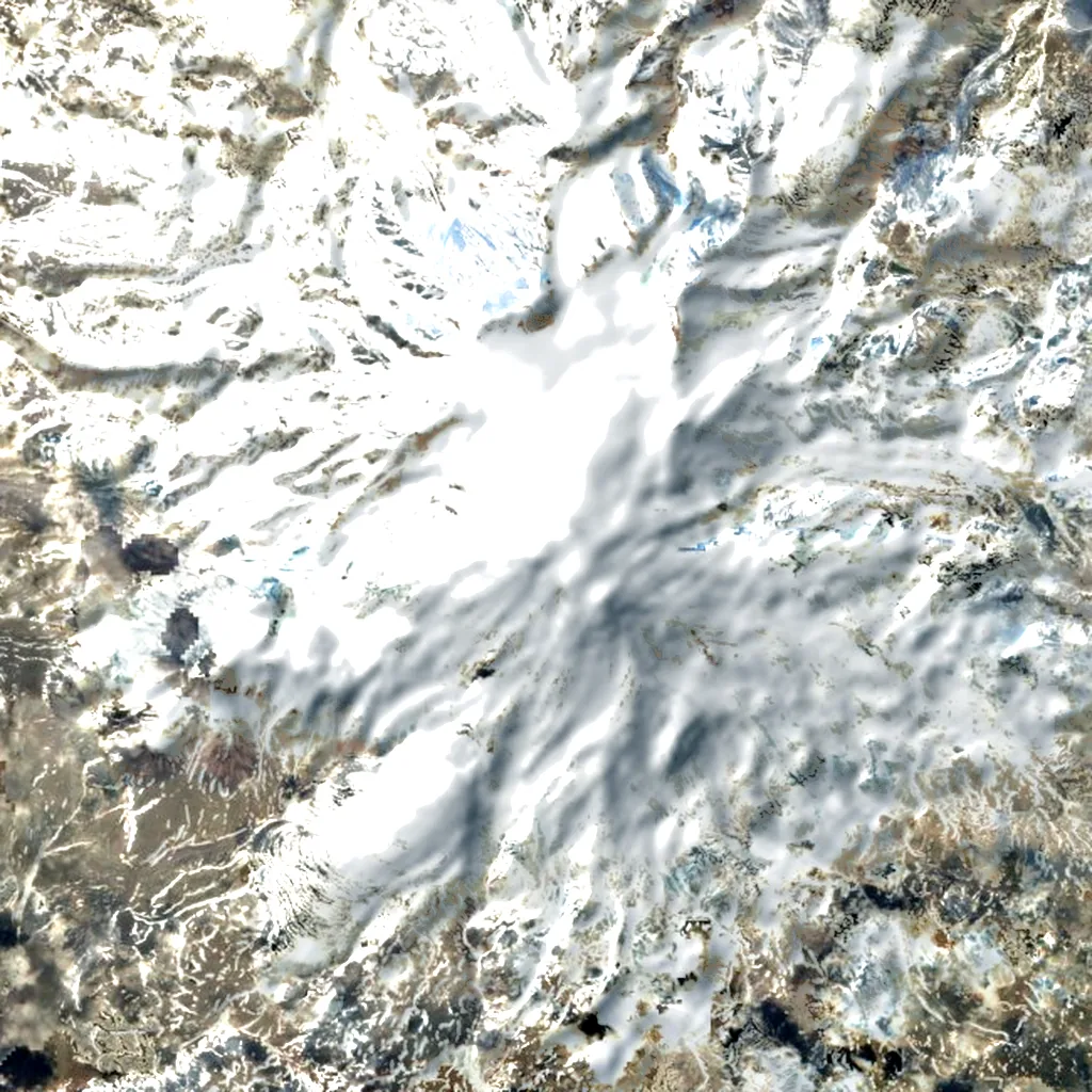Ichinsky seen from above (Sentinel-2)