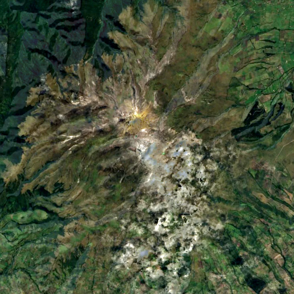 Illinizas seen from above (Sentinel-2)