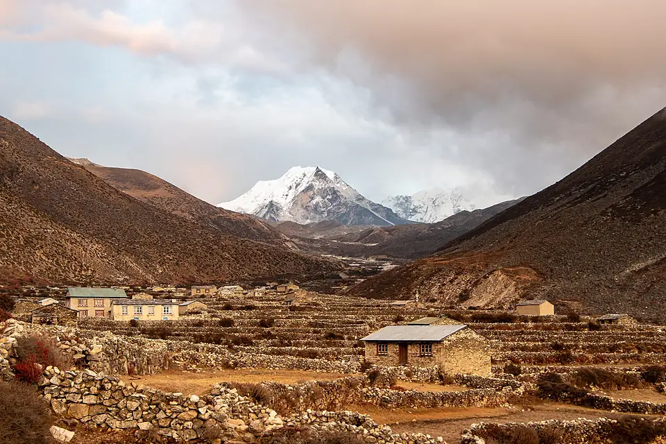 Island Peak (Imja Tse) from Dingboche Village