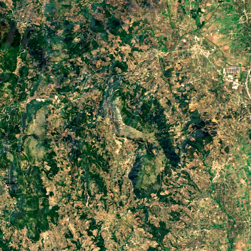 Ithome seen from above (Sentinel-2)