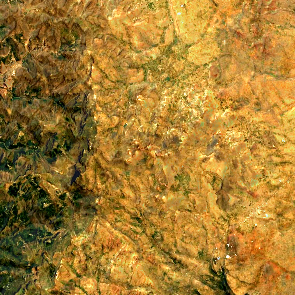 Jabal an Nabi Shu'ayb seen from above (Sentinel-2)
