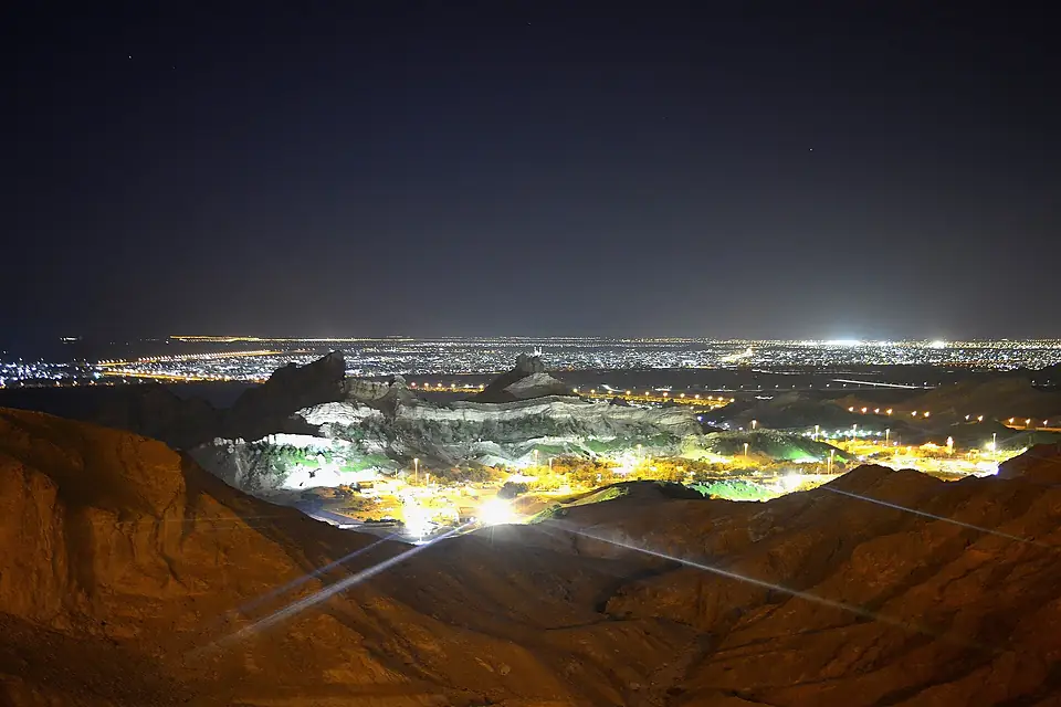 A stunning night view from Jebel Hafeet