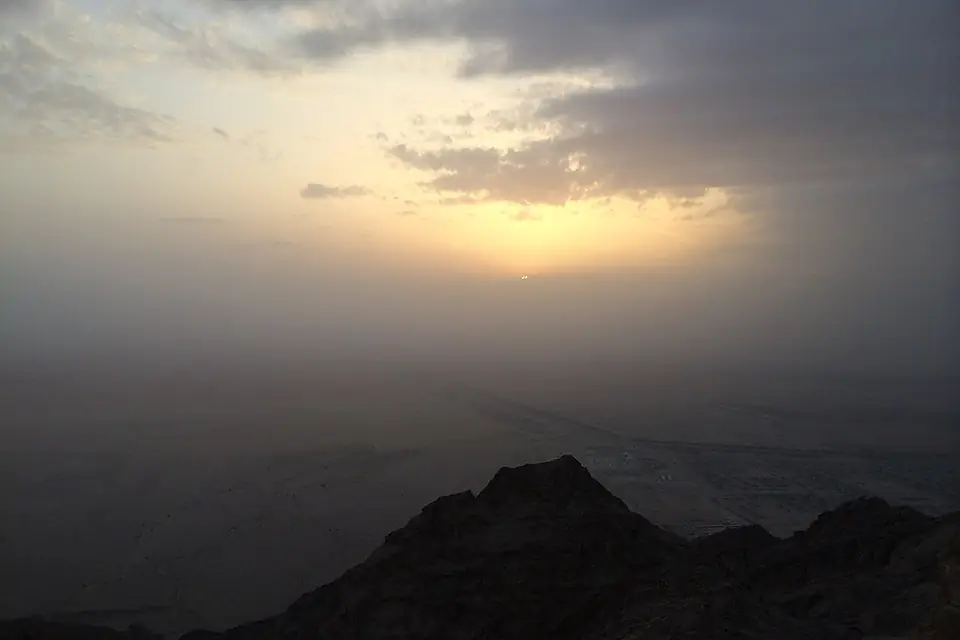 Jabalul Afeeth, UAE, sunset