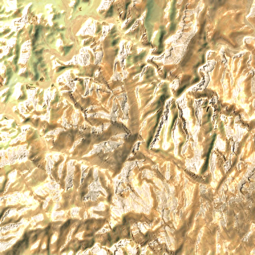 Jabal Qada'ah seen from above (Sentinel-2)