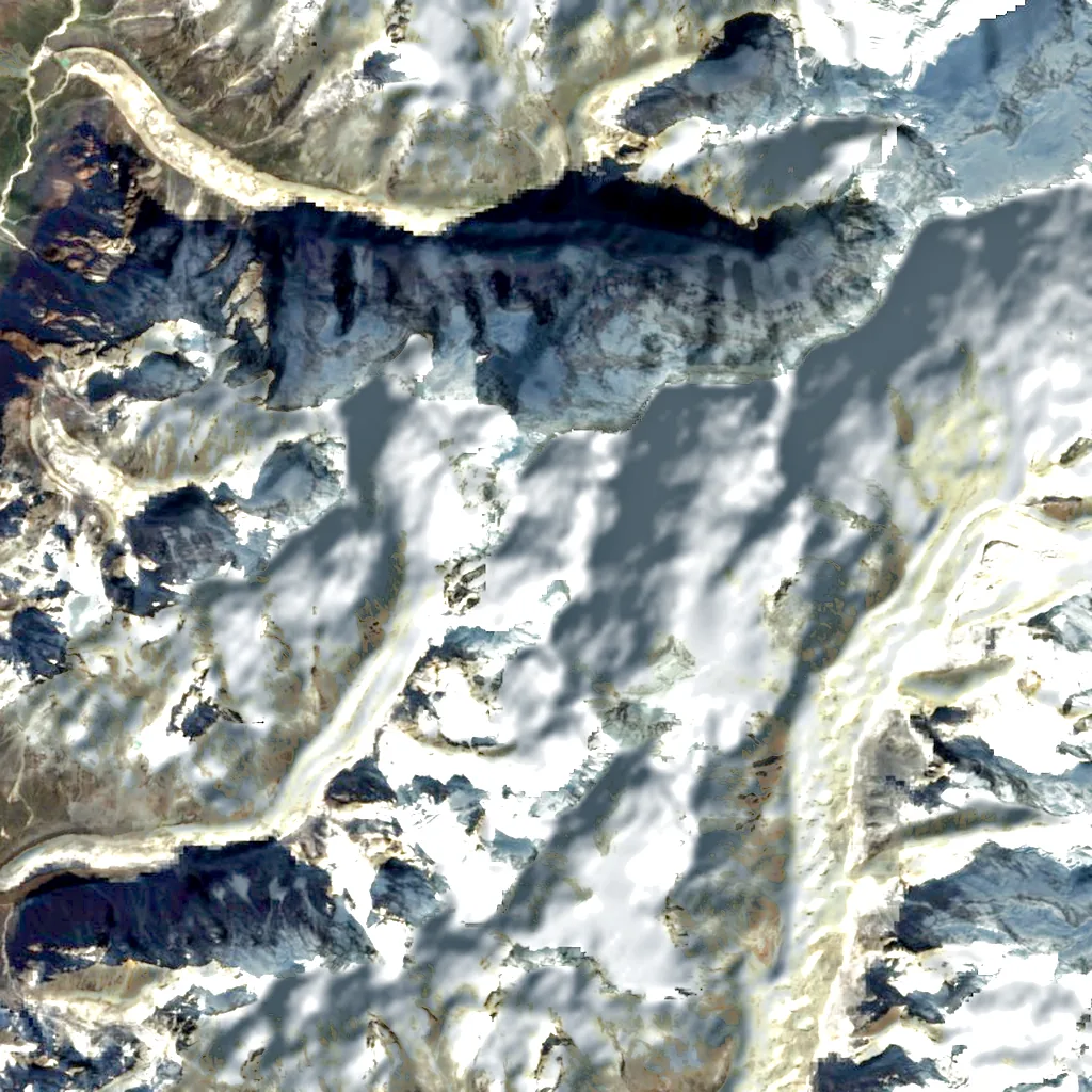 Jannu seen from above (Sentinel-2)