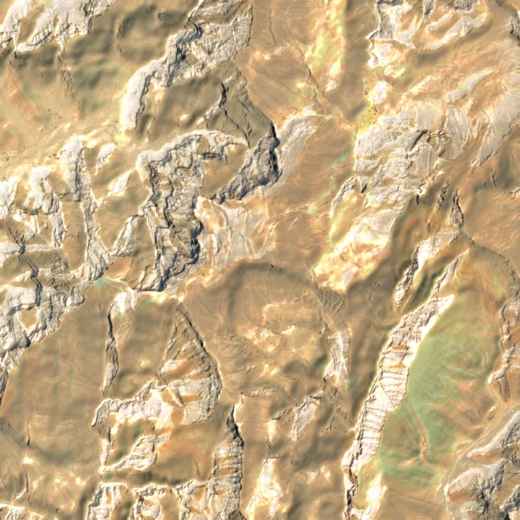 Jebel Jais seen from above (Sentinel-2)