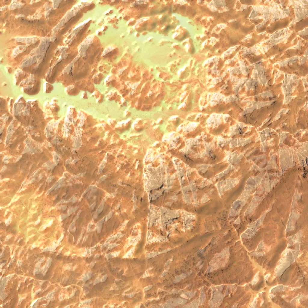 Jebel Uweinat seen from above (Sentinel-2)