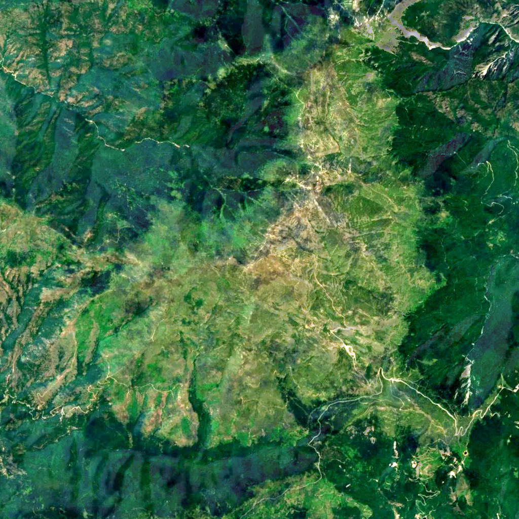 Kajmakčalan seen from above (Sentinel-2)