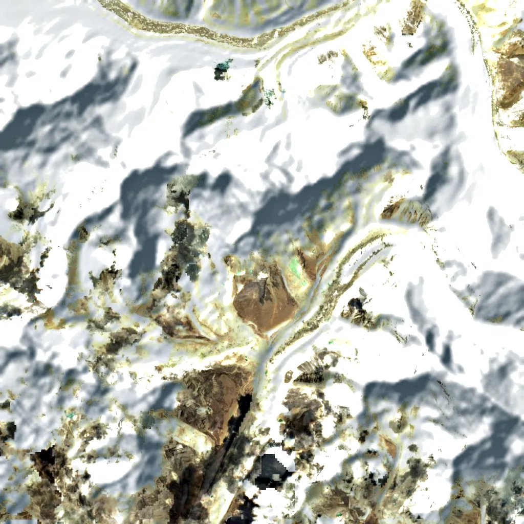 Kala Patthar seen from above (Sentinel-2)