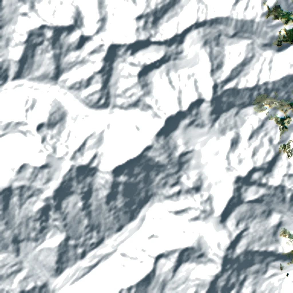 Kawagarbo seen from above (Sentinel-2)