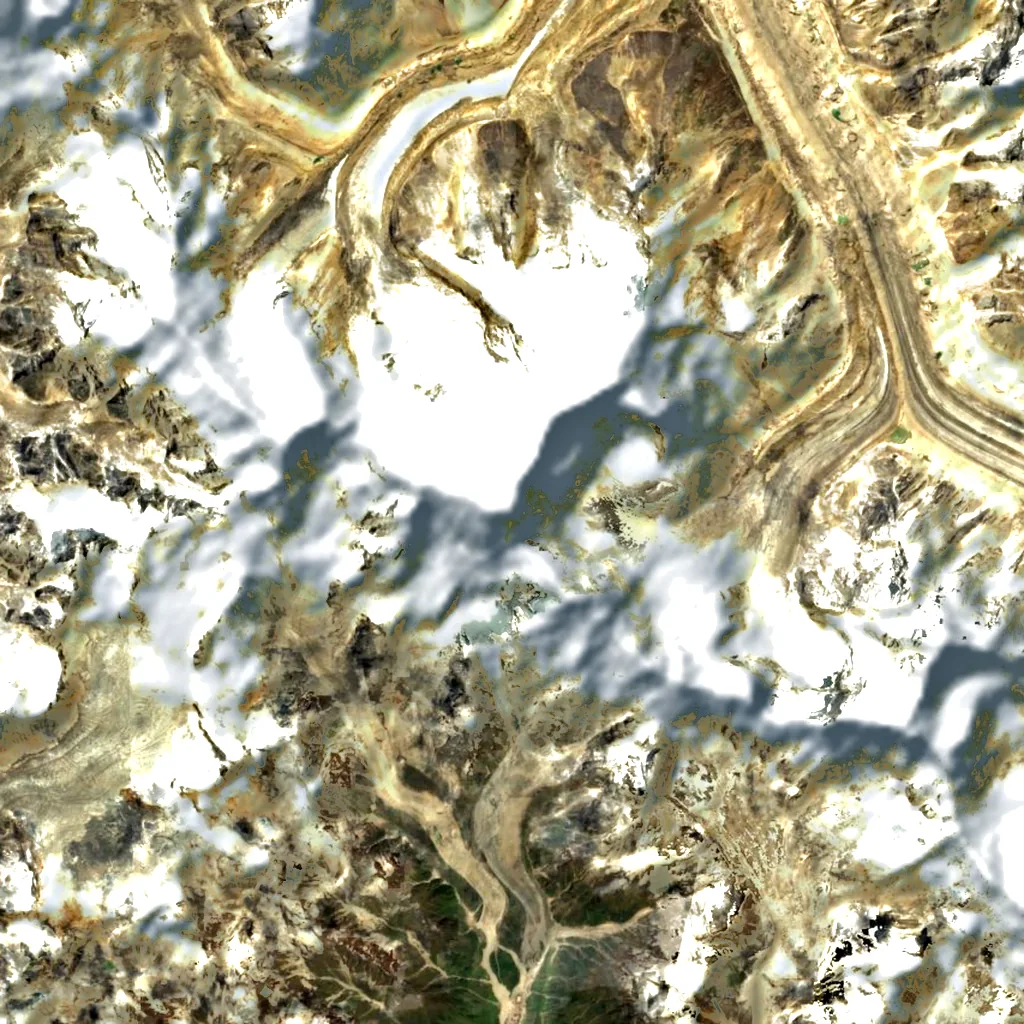 Kedarnath seen from above (Sentinel-2)