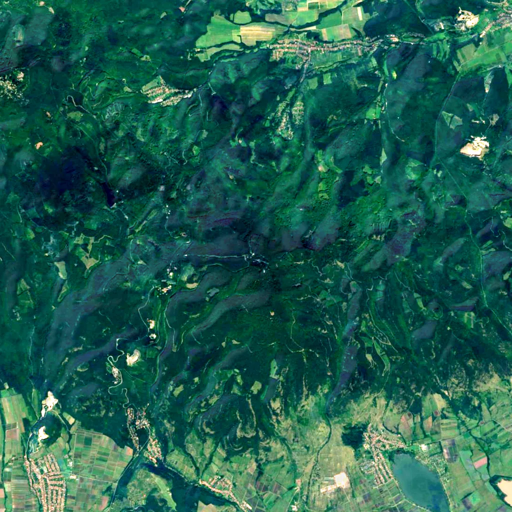 Kékes seen from above (Sentinel-2)