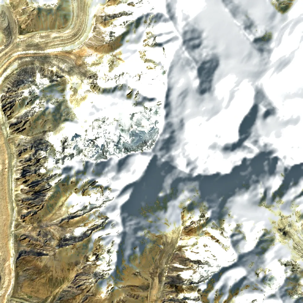 Khunyang Chhish seen from above (Sentinel-2)