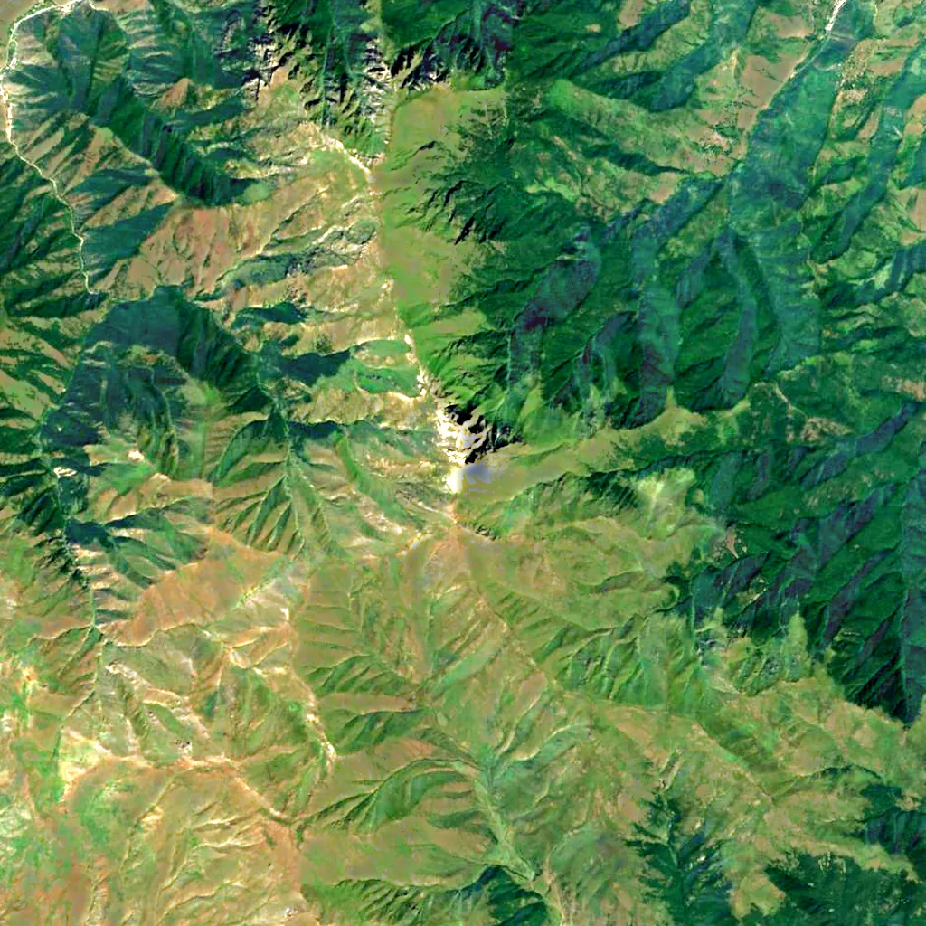 Khustup seen from above (Sentinel-2)