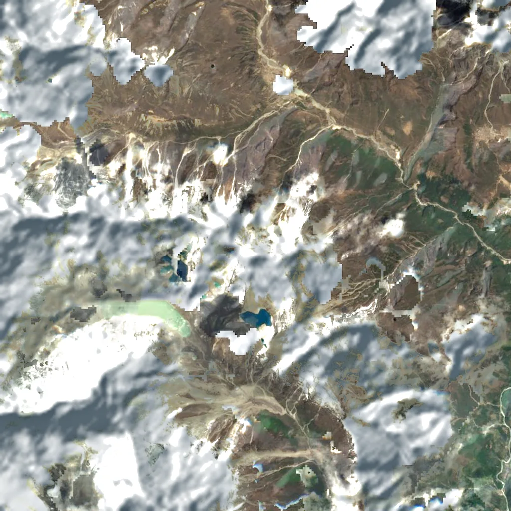 Kongde Ri seen from above (Sentinel-2)