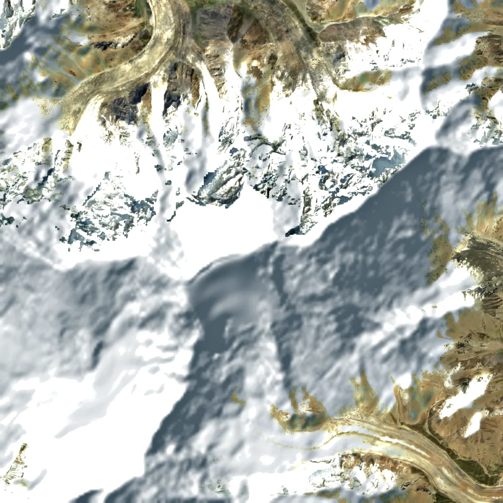 Kongur Tagh seen from above (Sentinel-2)