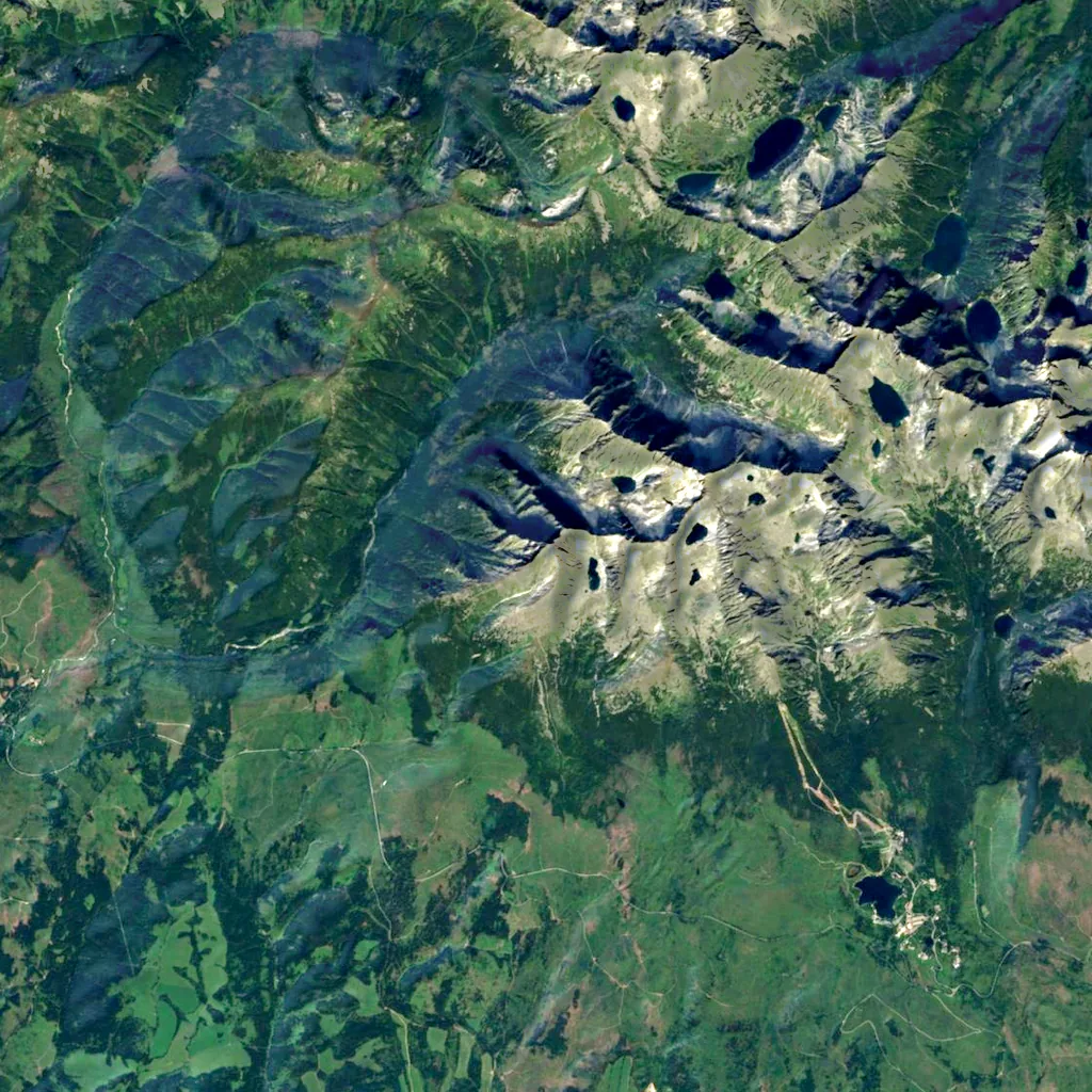 Kriváň seen from above (Sentinel-2)