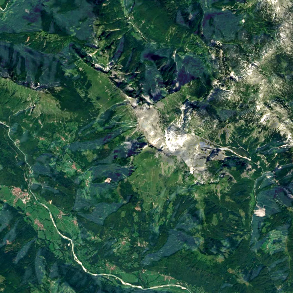 Krn seen from above (Sentinel-2)