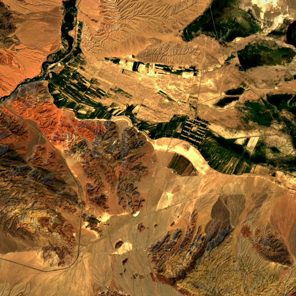 Kyrgyz Alatau seen from above (Sentinel-2)