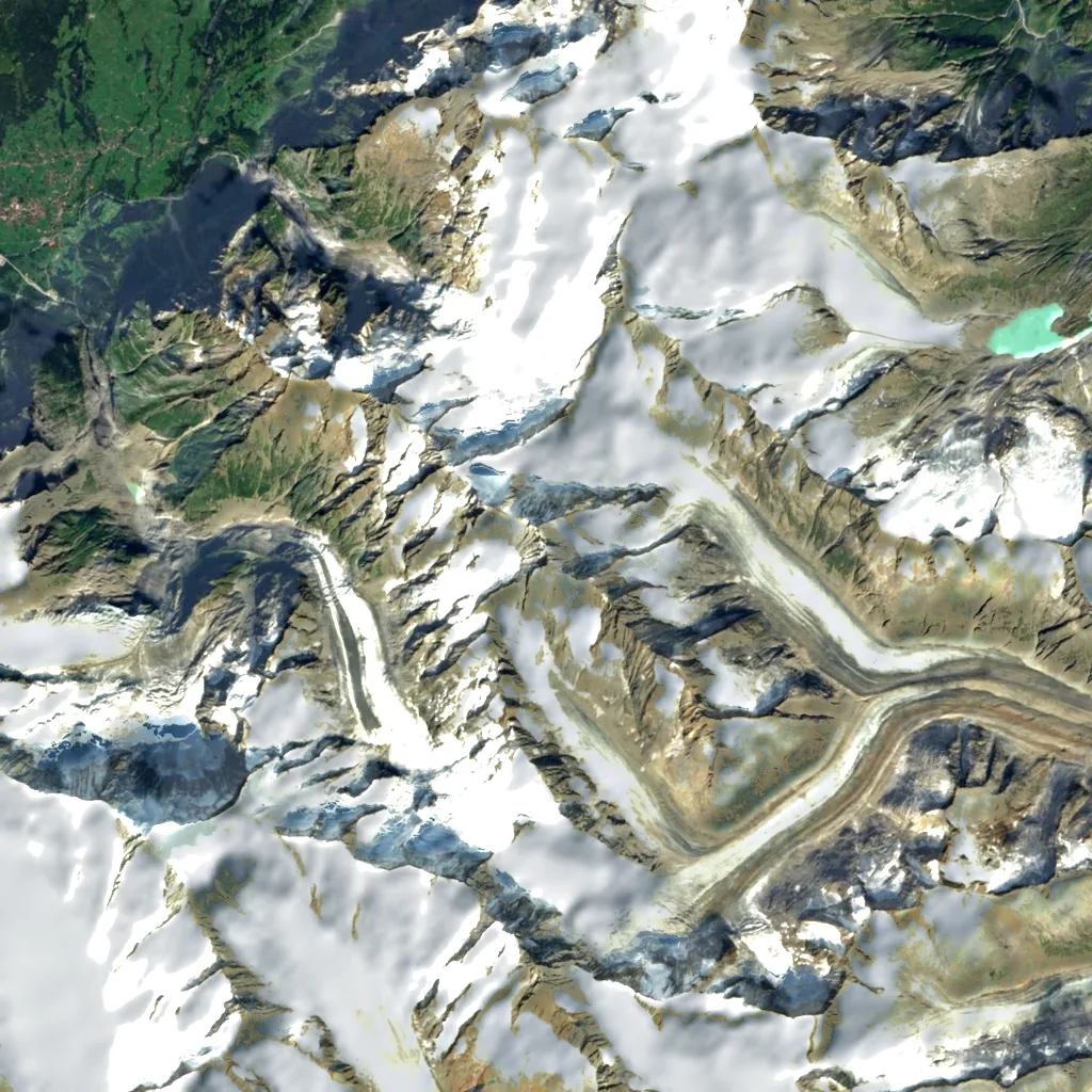 Lauteraarhorn seen from above (Sentinel-2)