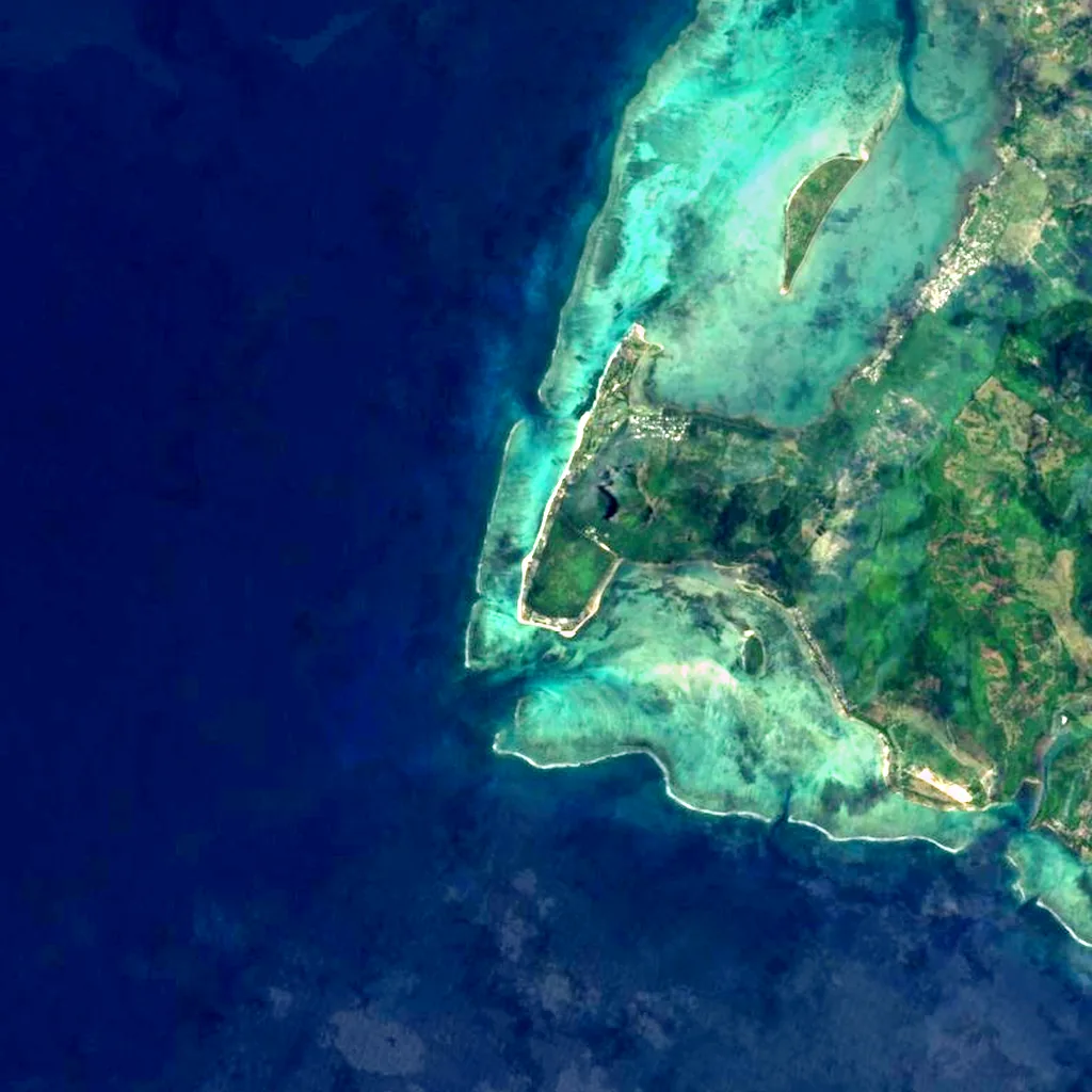 Le Morne Brabant seen from above (Sentinel-2)