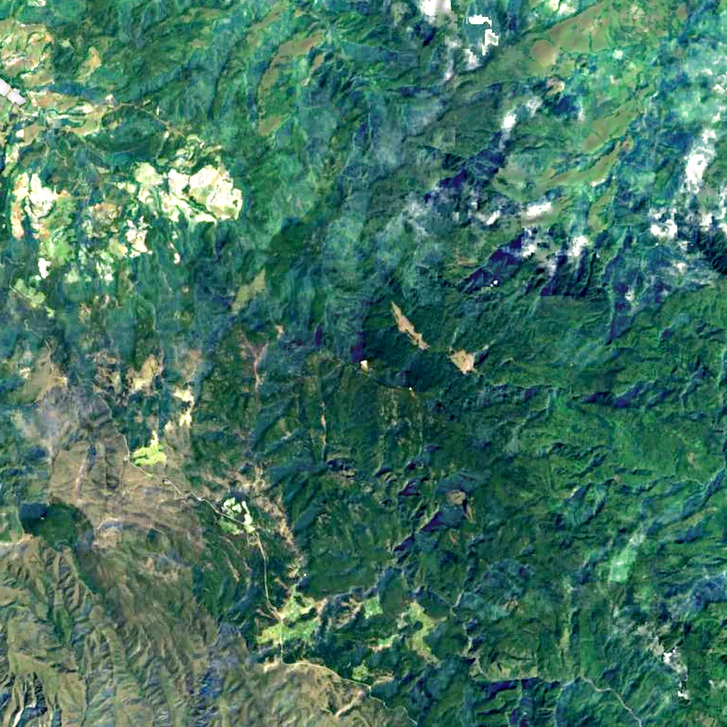 Loma Alto de la Bandera seen from above (Sentinel-2)
