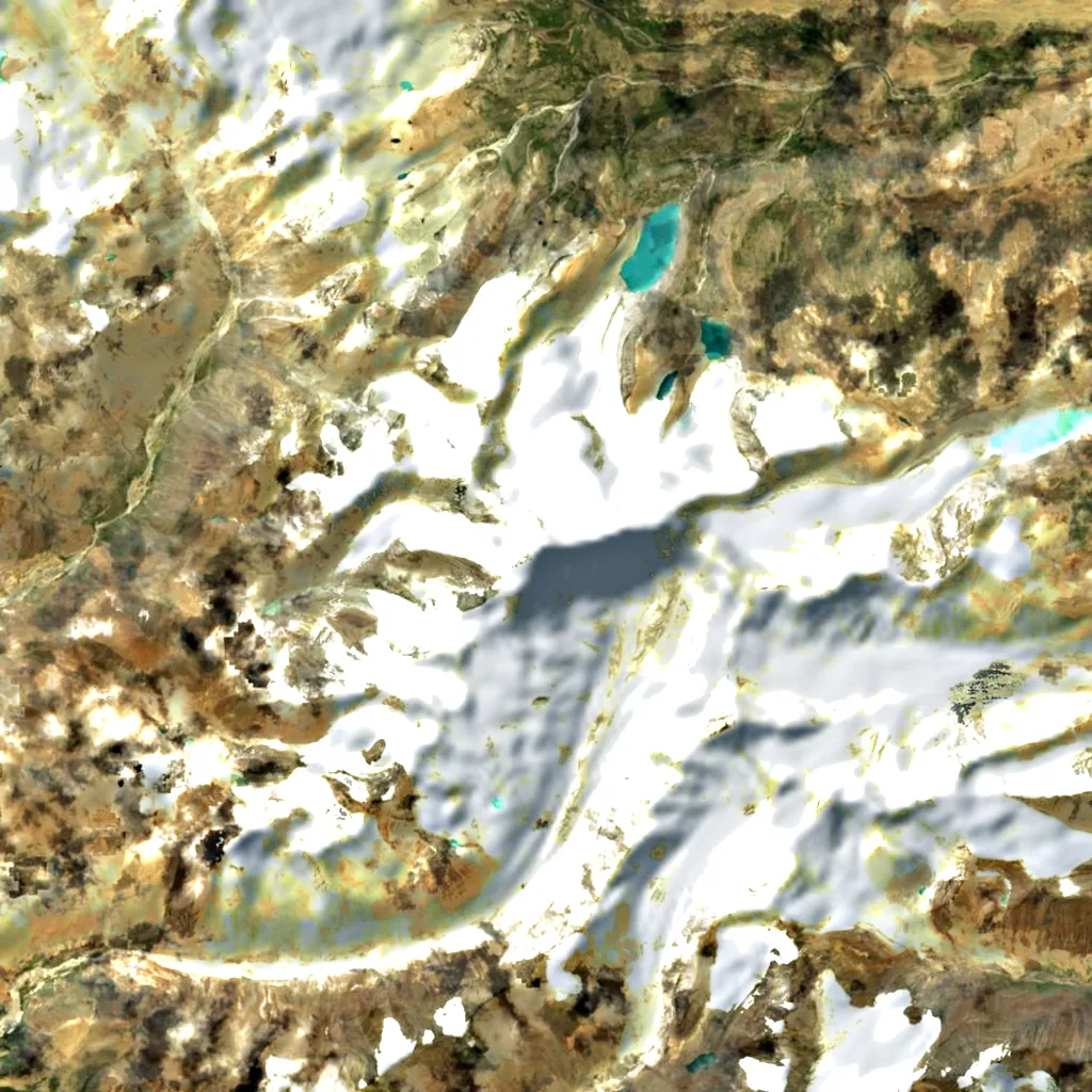 Lunpo Gangri seen from above (Sentinel-2)