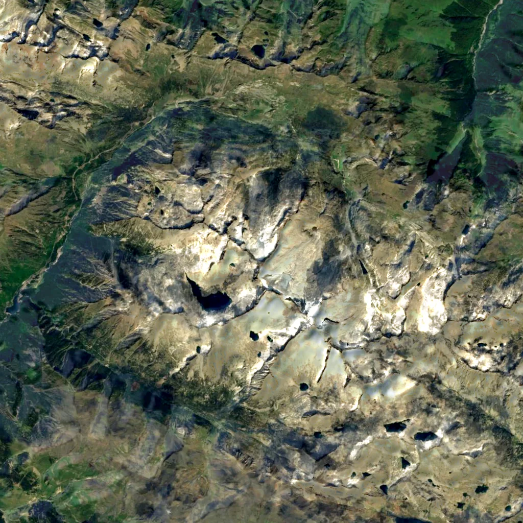 Maladeta seen from above (Sentinel-2)