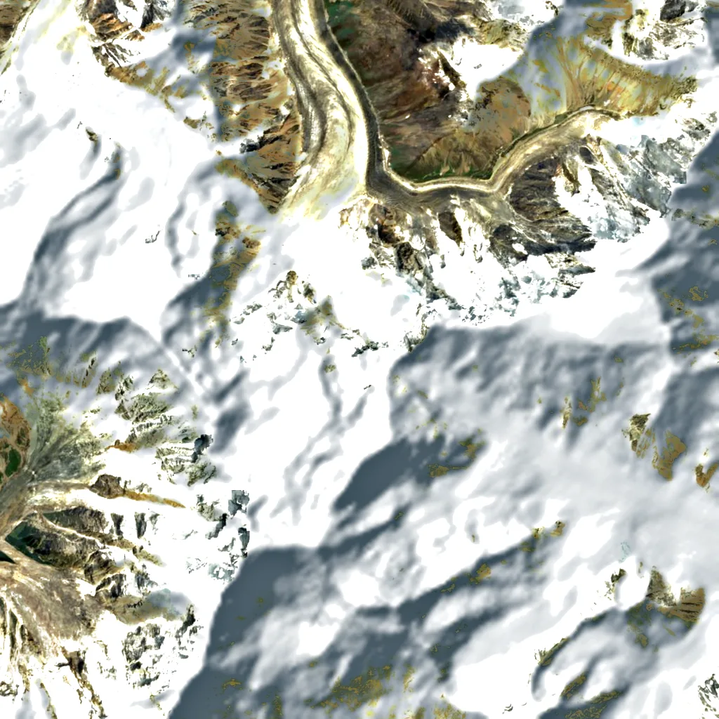 Malubiting seen from above (Sentinel-2)