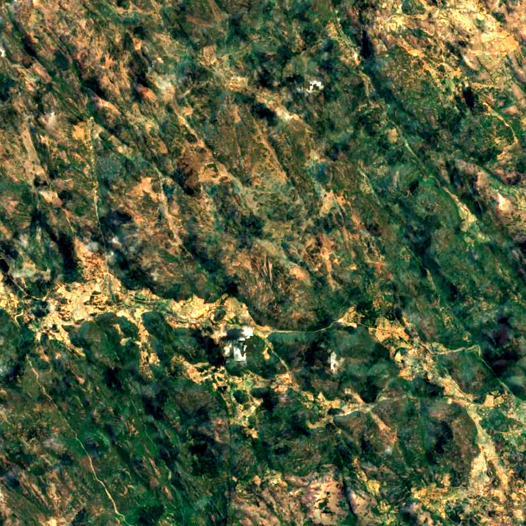 Matobo Hills seen from above (Sentinel-2)