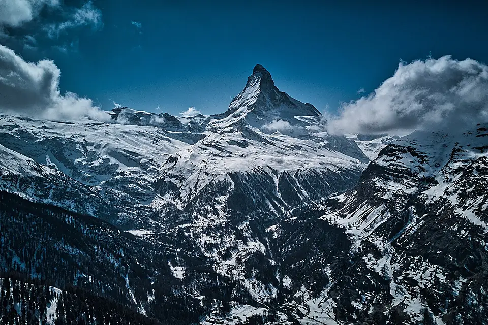 Das Matterhorn, fotografiert von Sunnegga aus.