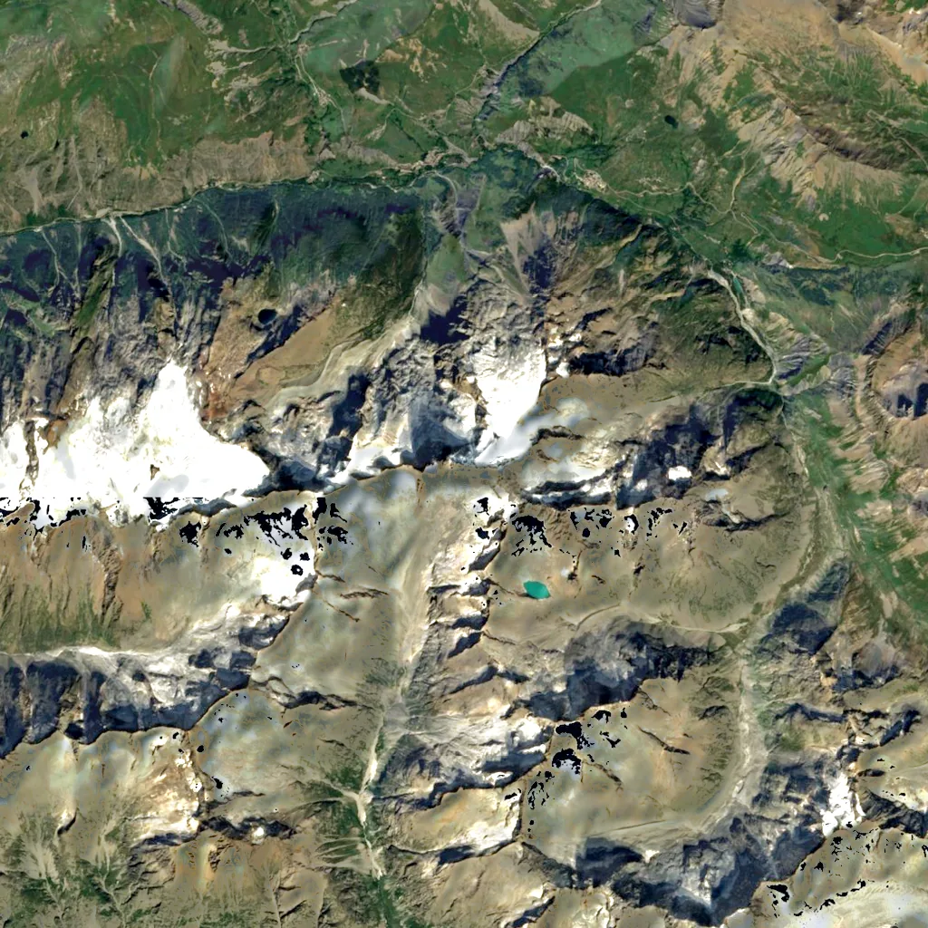 Meije seen from above (Sentinel-2)