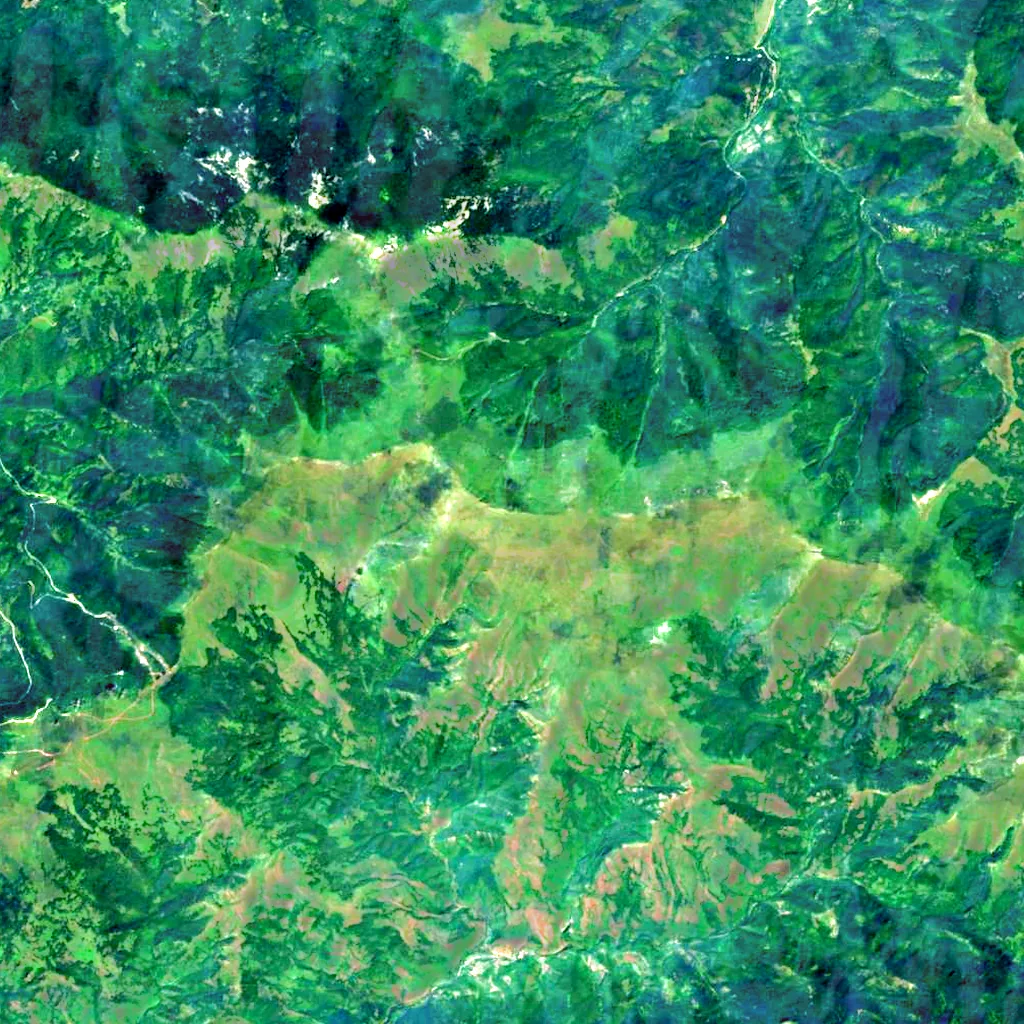 Midžor seen from above (Sentinel-2)