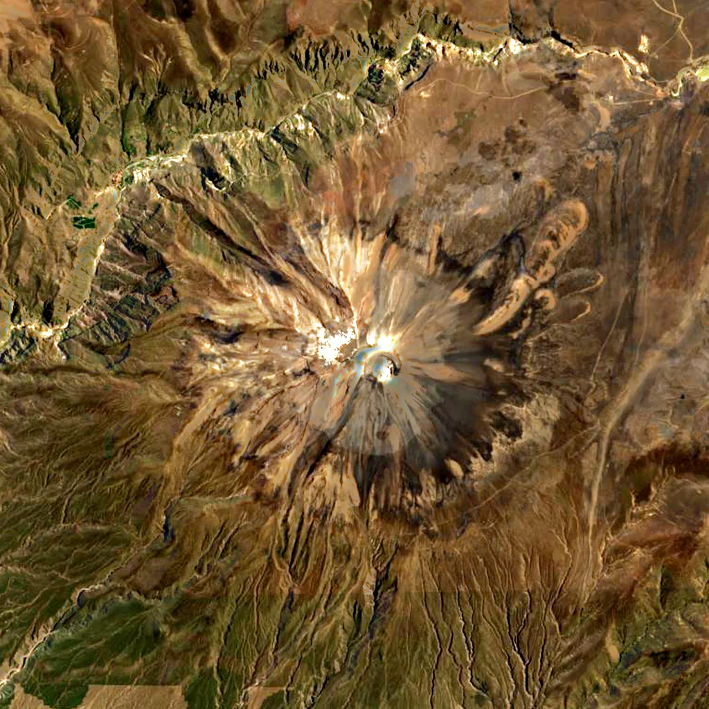 Misti seen from above (Sentinel-2)