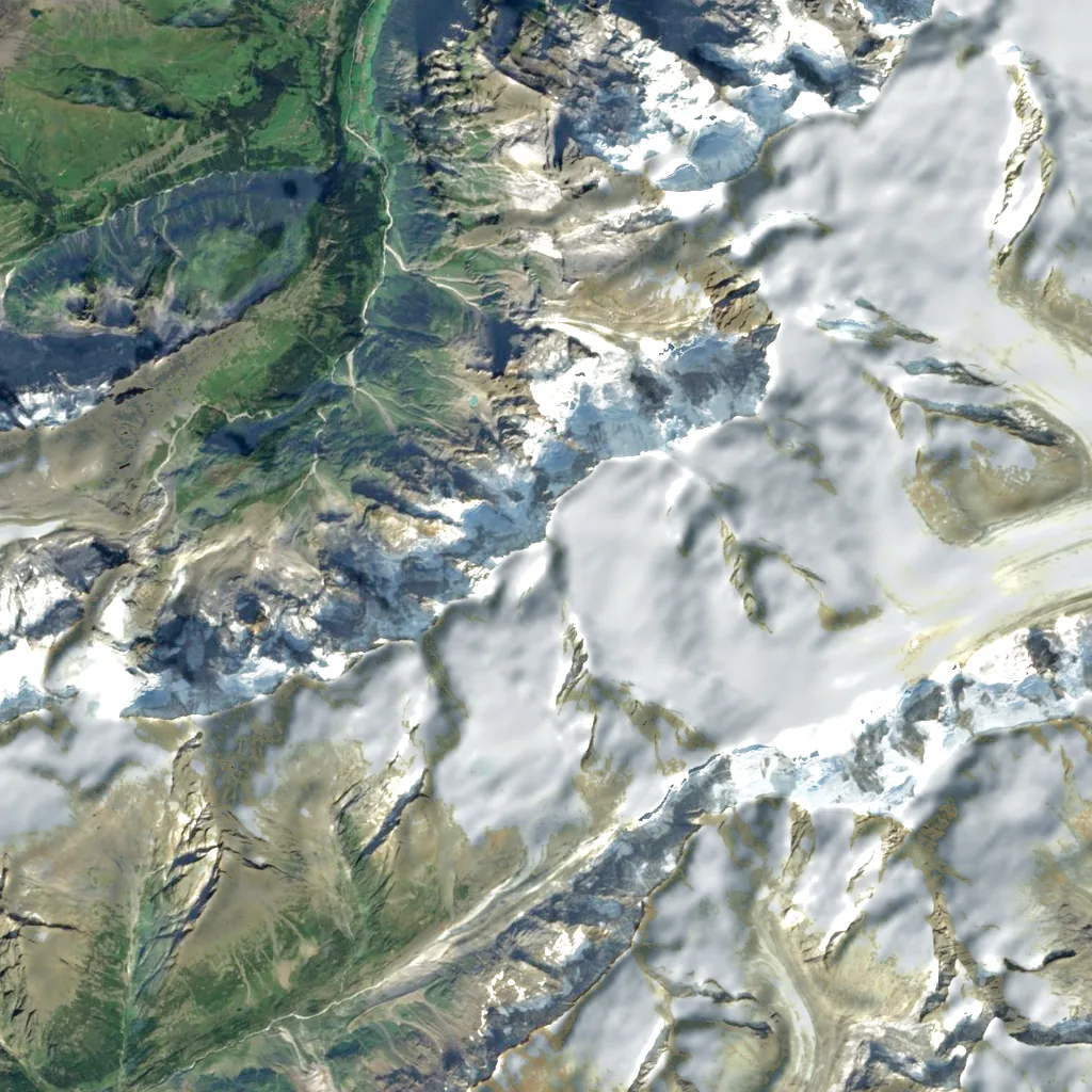 Mittaghorn seen from above (Sentinel-2)
